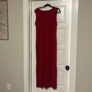 Long red dress